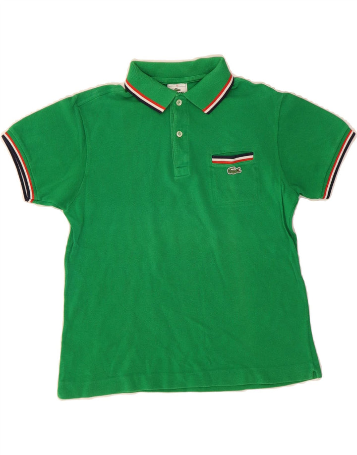LACOSTE Boys Polo Shirt 13-14 Years Green Cotton Vintage Lacoste and Second-Hand Lacoste from Messina Hembry 