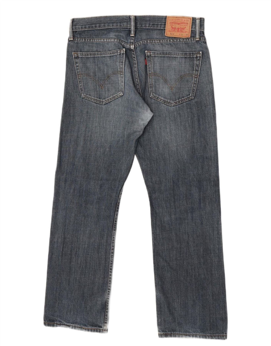 Levi's Masculino 514 Slim Straight Jeans W34 L40 Azul Algodão