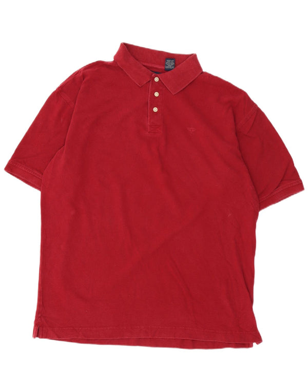 Camisa polo masculina DOCKERS grande algodão Borgonha