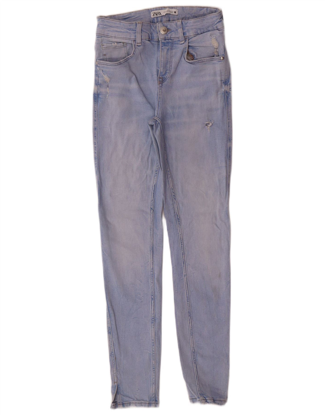 Calça jeans skinny feminina Zara EU 36 XS W26 L27 azul algodão moderno