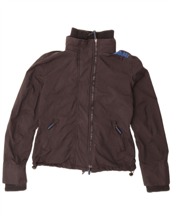 Jaqueta de chuva feminina SUPERDRY Graphic UK 16 grande nylon preto