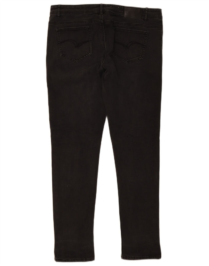 Lee Cooper Jeans Slim Feminino Reino Unido 16 Grande W34 L30 Algodão Cinza