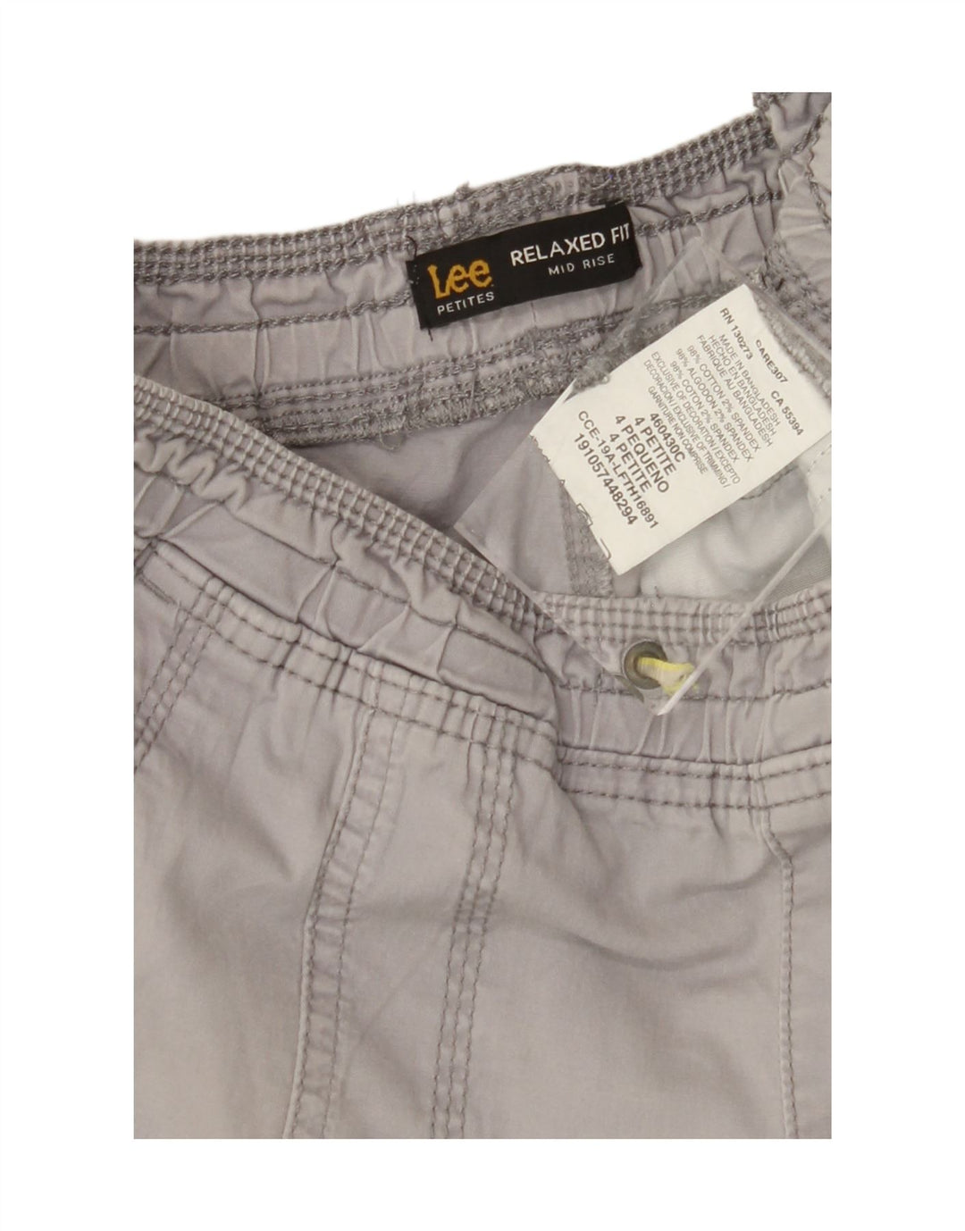 LEE Womens Petites Relaxed Fit Bermuda Shorts US 4 Small W28  Grey Cotton Vintage Lee and Second-Hand Lee from Messina Hembry 