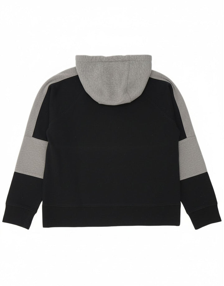Suéter com capuz masculino DKNY médio preto colorblock algodão