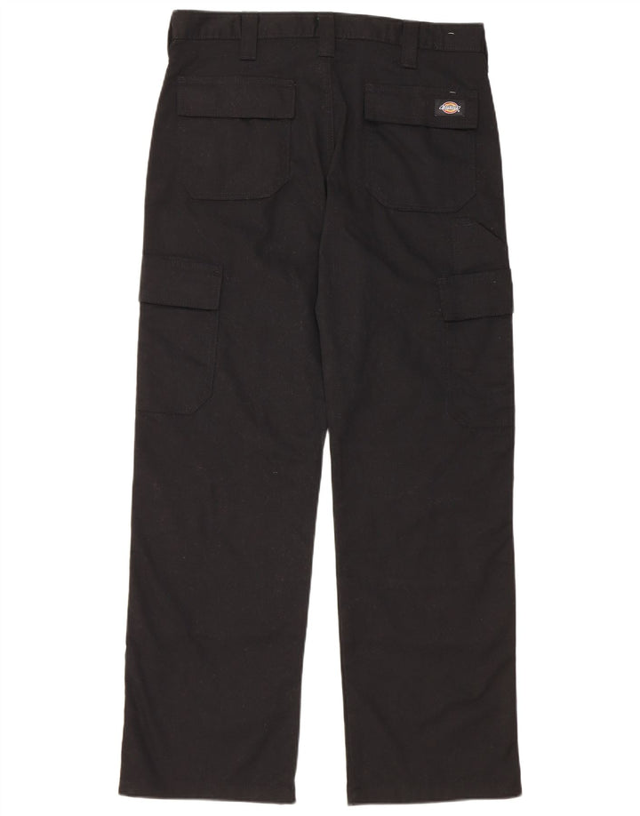 Calças cargo retas masculinas Dickies W32 L30 poliéster preto