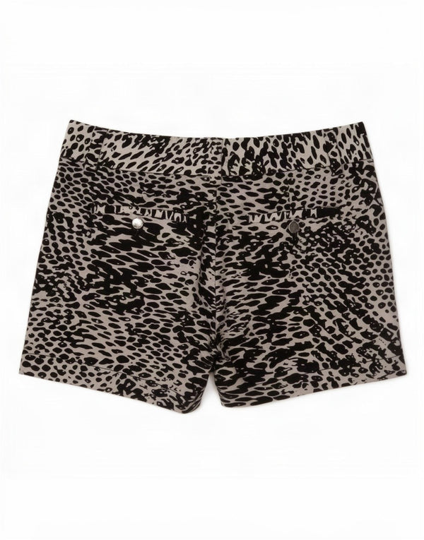 Calvin Klein Shorts Chino Feminino US 2 XS W30 Preto Animal Print Algodão