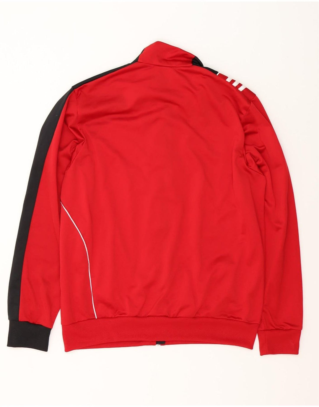 Adidas Mens Tracksuit Top Jacket UK 44/46 Grande Vermelho Colorblock Poliéster
