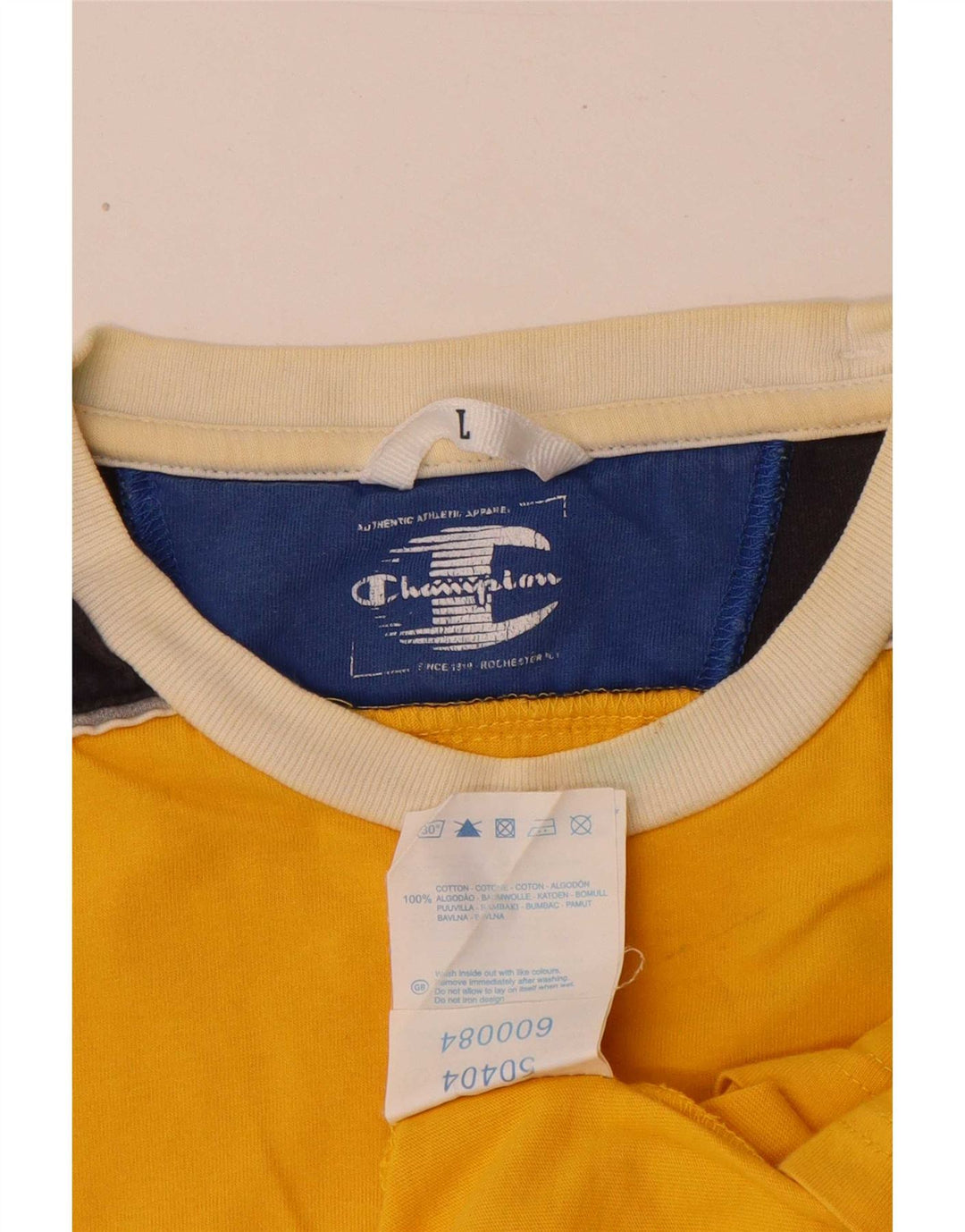 Colete gráfico masculino Champion grande algodão colorido amarelo