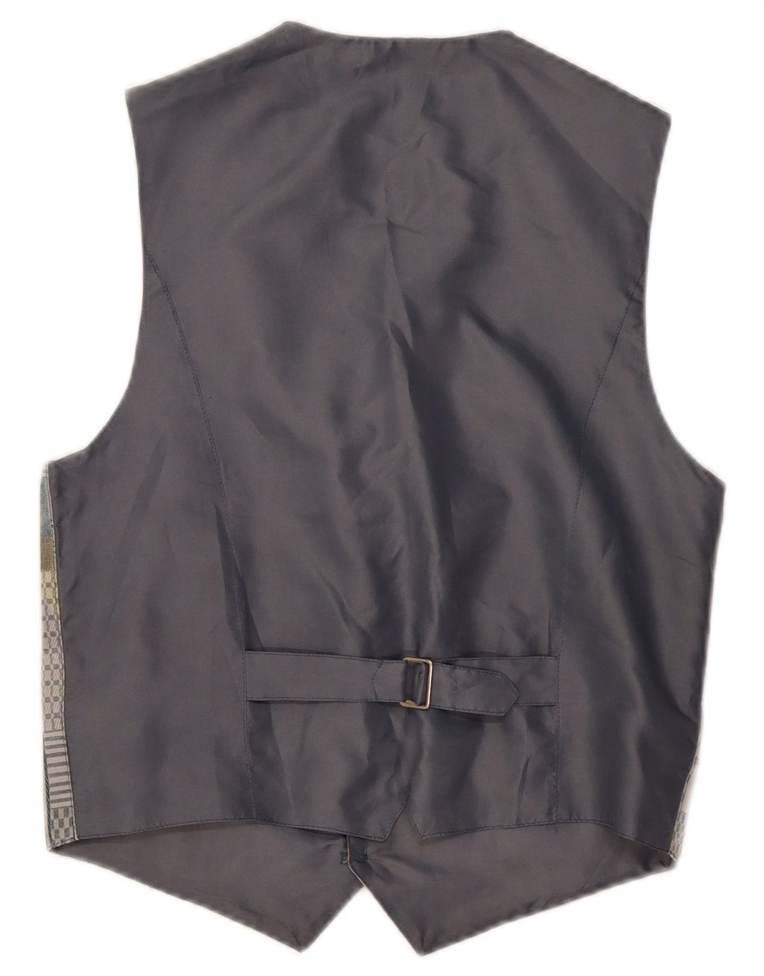 Colete masculino vintage pequeno cinza geométrico