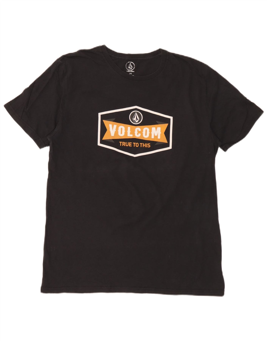 Camiseta masculina gráfica Volcom grande algodão preto