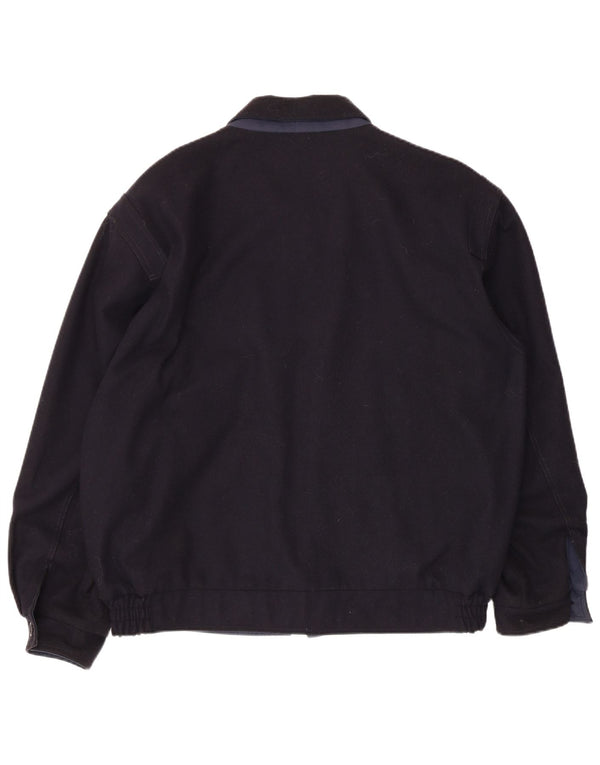 Jaqueta bomber masculina vintage UK 42 XL azul marinho