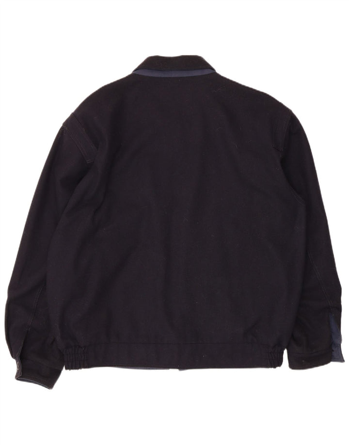 Jaqueta bomber masculina vintage UK 42 XL azul marinho