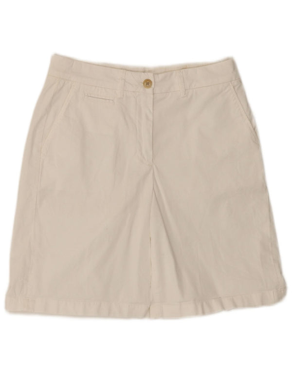 Shorts Chino feminino Tommy Hilfiger de cintura alta W34 grande algodão branco