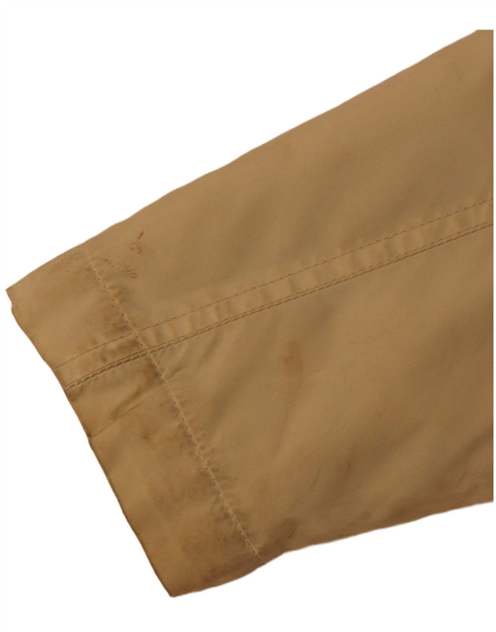 Jaqueta utilitária feminina VINTAGE UK 16 grande bloco colorido bege