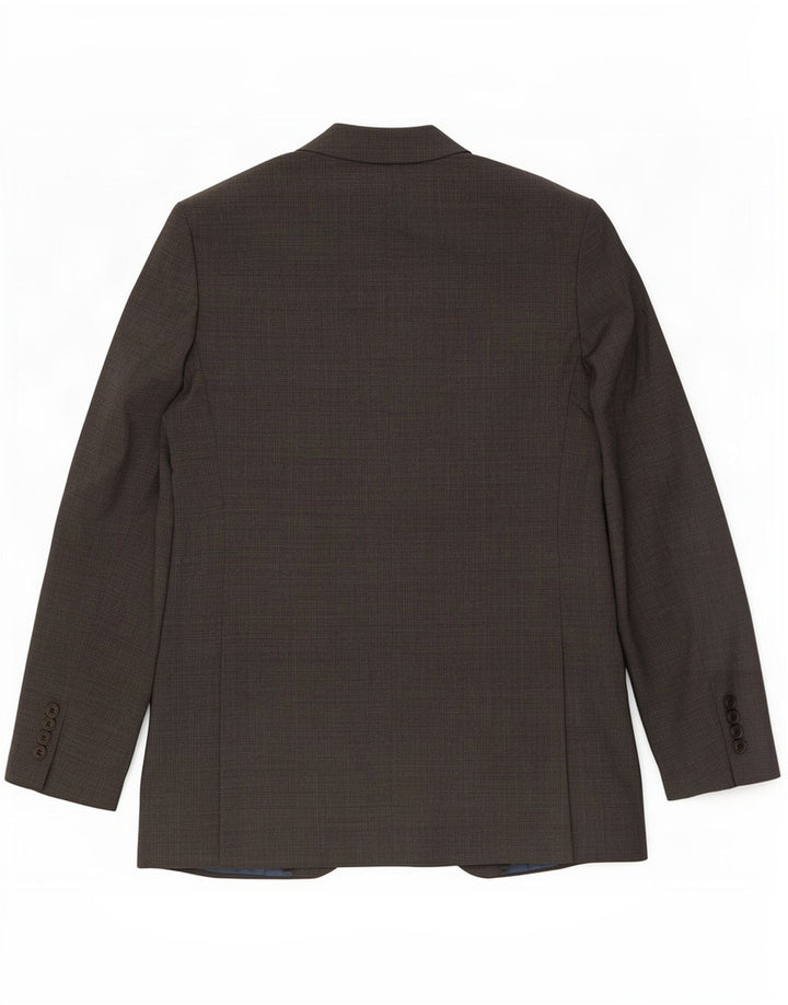 Jaqueta blazer masculina de 2 botões Marks & Spencer Reino Unido 40 lã cinza médio
