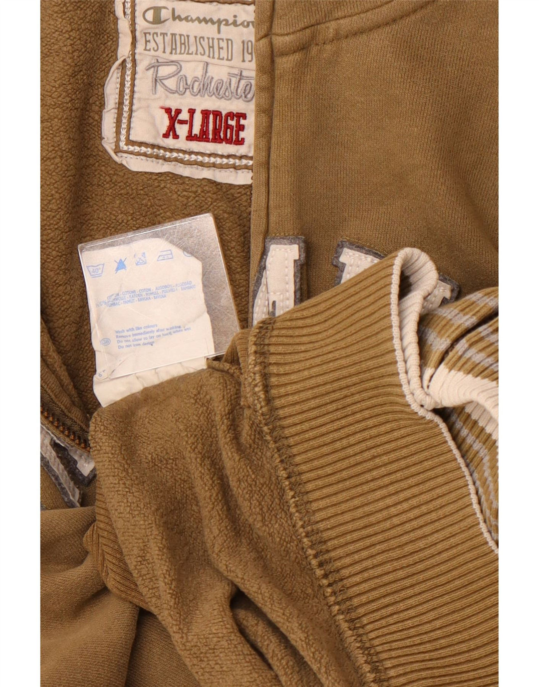 CHAMPION Feminino Rochester Graphic Tracksuit Top Jacket UK 18 XL Bege