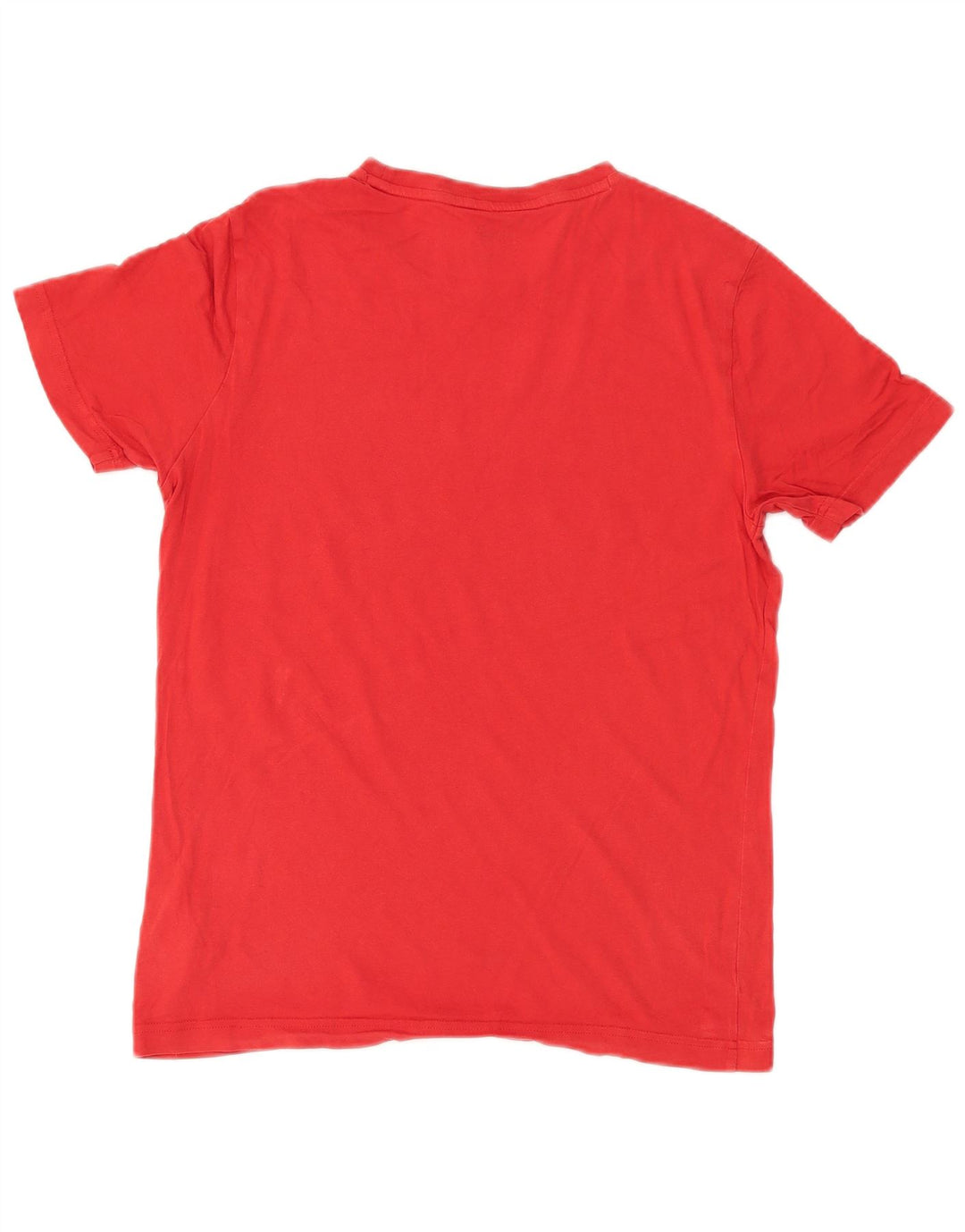 Puma Mens Graphic T-Shirt Top Pequeno Algodão Vermelho