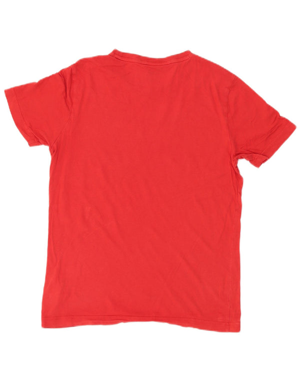Puma Mens Graphic T-Shirt Top Pequeno Algodão Vermelho