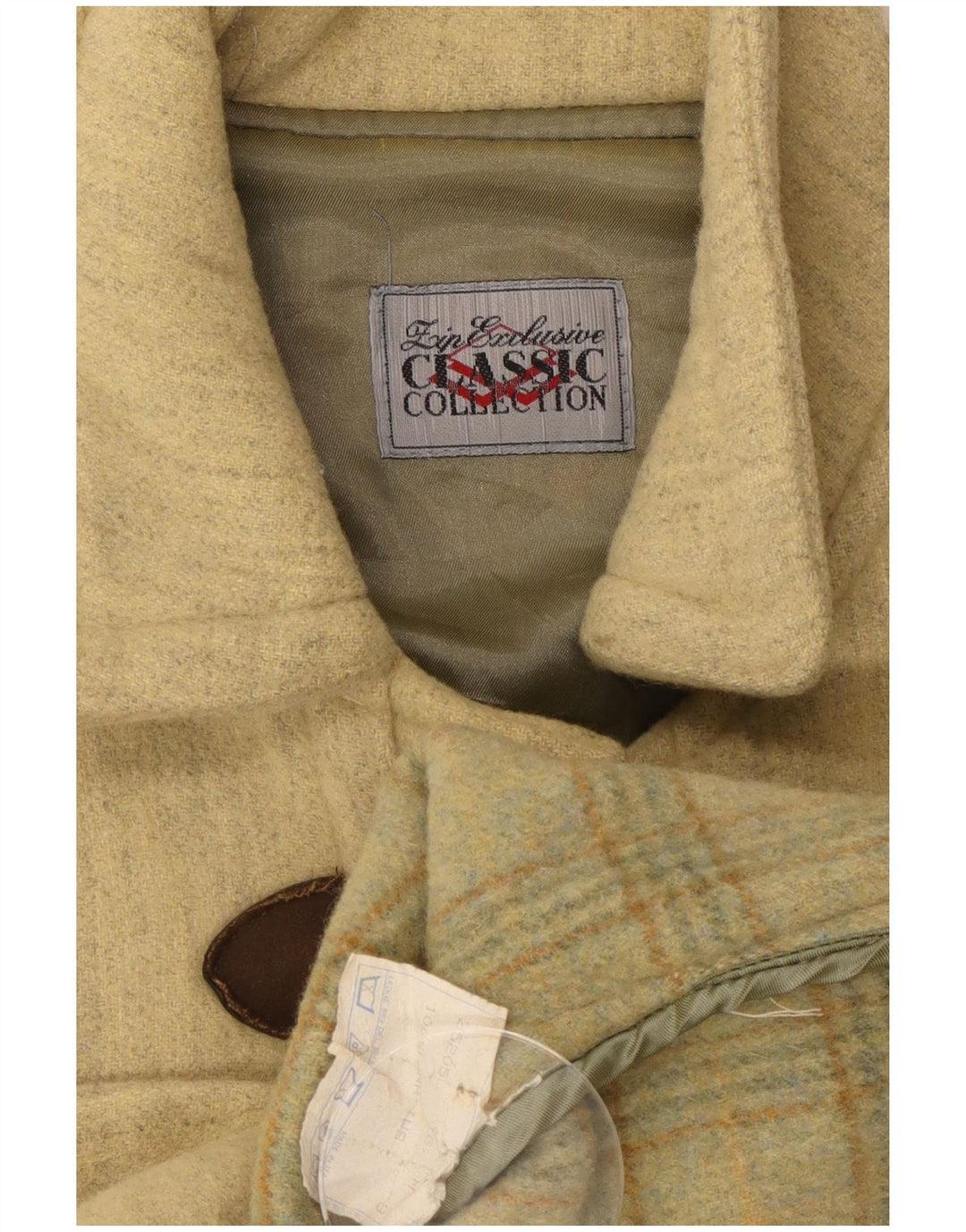 CLASSIC Womens Oversized Duffle Coat UK 14 Medium Green Wool