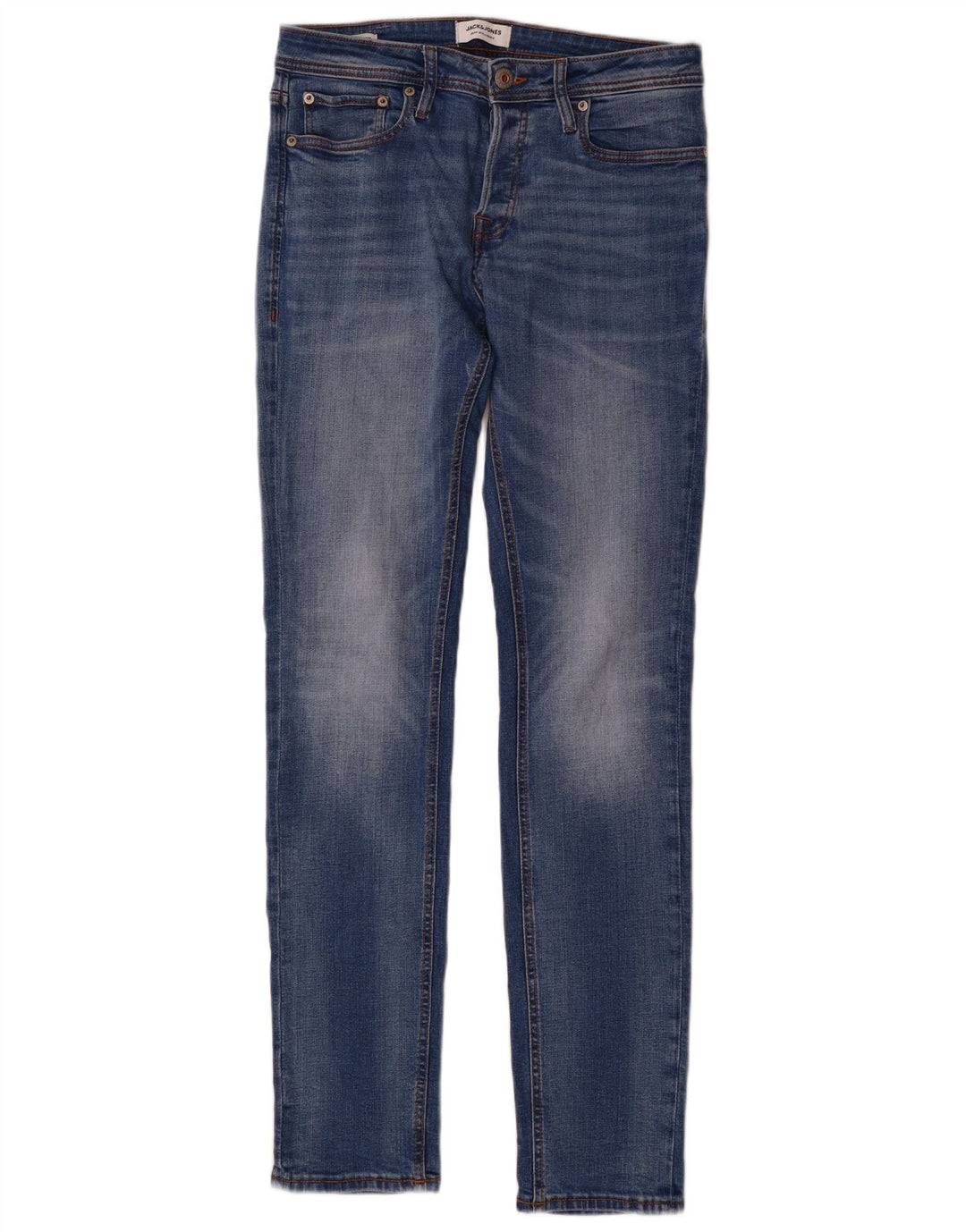 Jack & Jones Masculino Tim Slim Jeans W30 L34 Azul Algodão