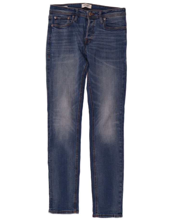 Jack & Jones Masculino Tim Slim Jeans W30 L34 Azul Algodão