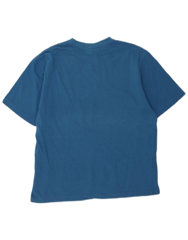 Camiseta masculina Lacoste tamanho superior 5 grande algodão azul