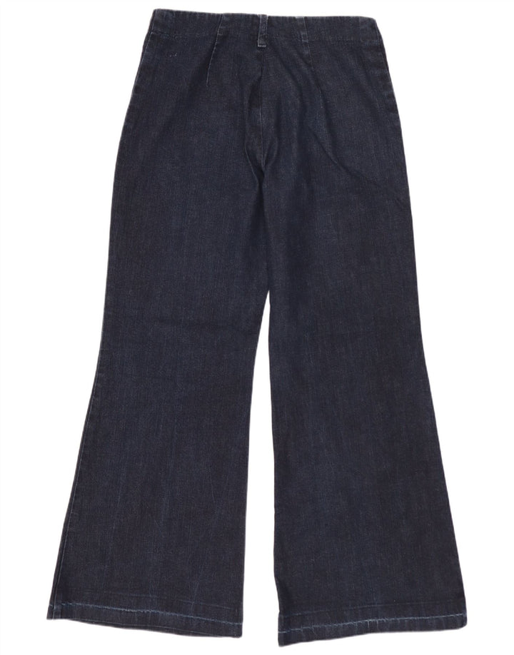 Jeans feminino de perna larga Max & Co. W28 L28 azul marinho