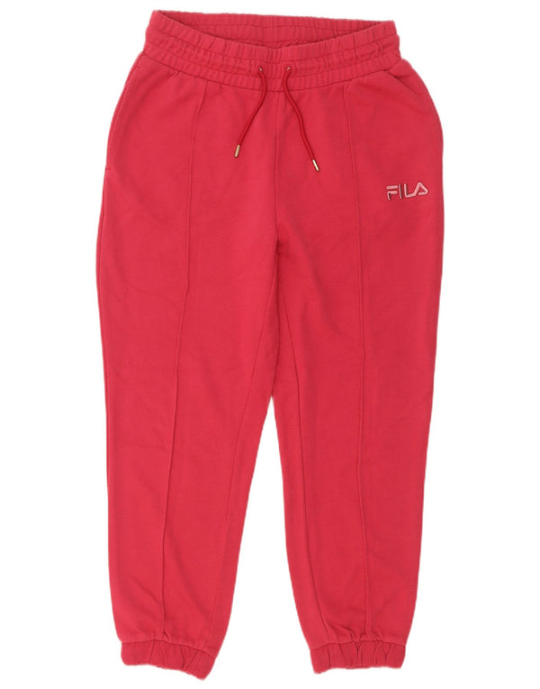 Calça de treino feminina Fila Joggers UK 10 pequeno algodão vermelho