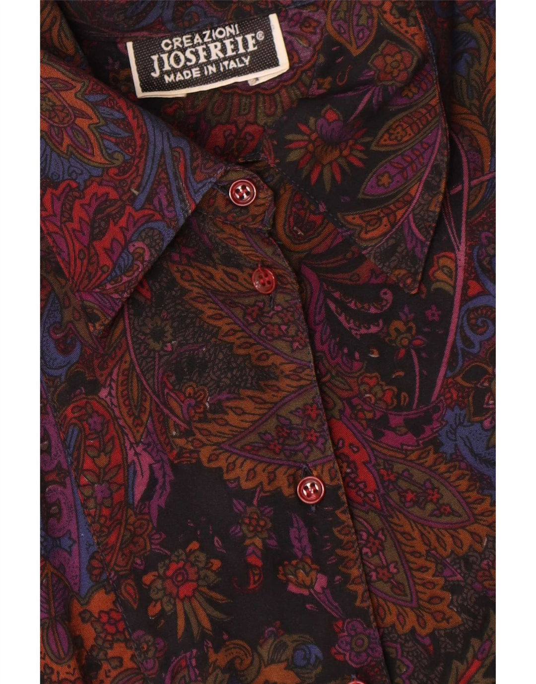 Camisa feminina Creazioni UK 14 média multicolorida paisley viscose