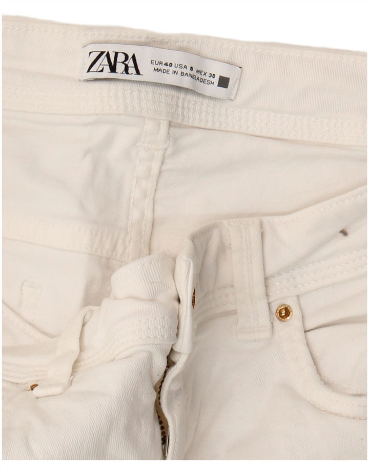 Calça jeans skinny feminina Zara EU 40 médio W30 L26 branco
