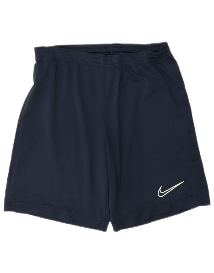 Shorts esportivos masculinos Nike Dri Fit pequenos poliéster azul marinho