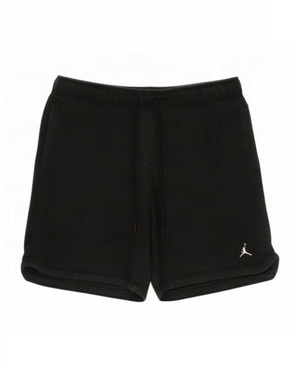 Shorts esportivos masculinos Jordan médio algodão preto