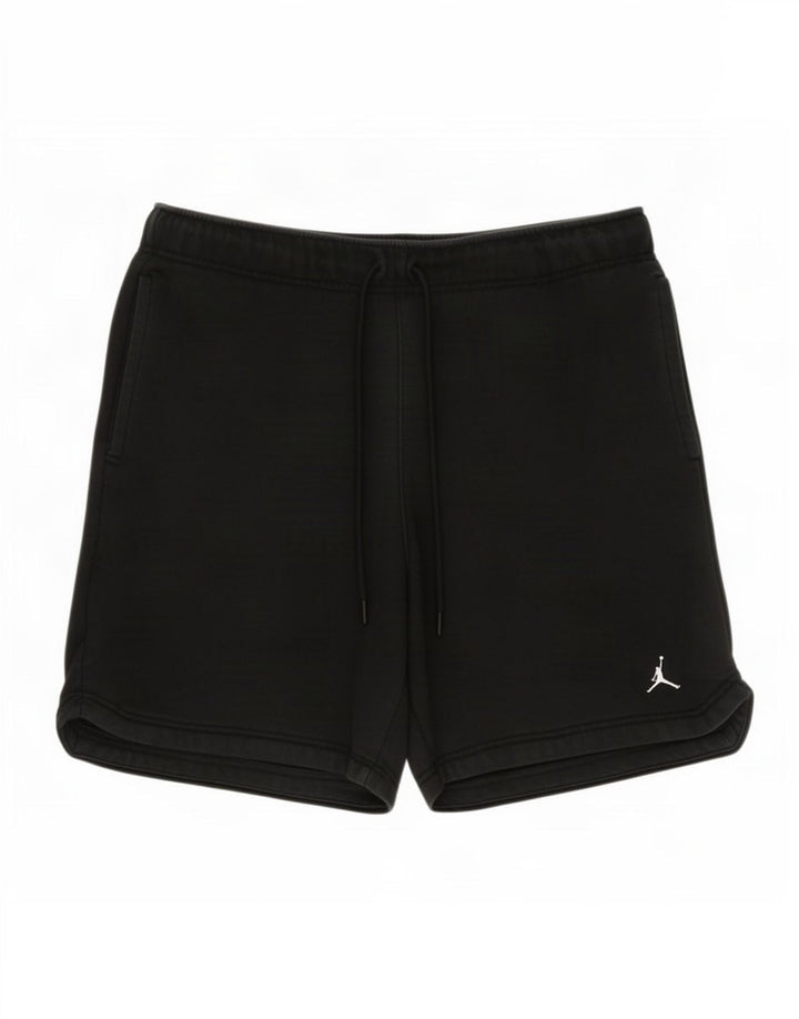 Shorts esportivos masculinos Jordan médio algodão preto