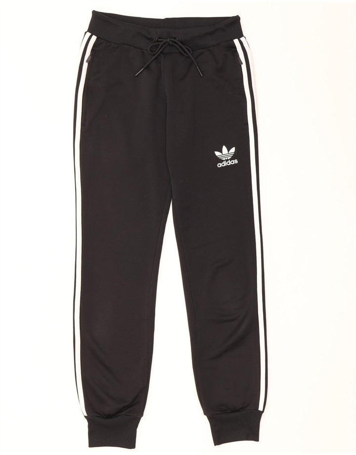 Adidas Womens Tracksuit Calças Joggers UK 8 Pequeno Poliéster Preto