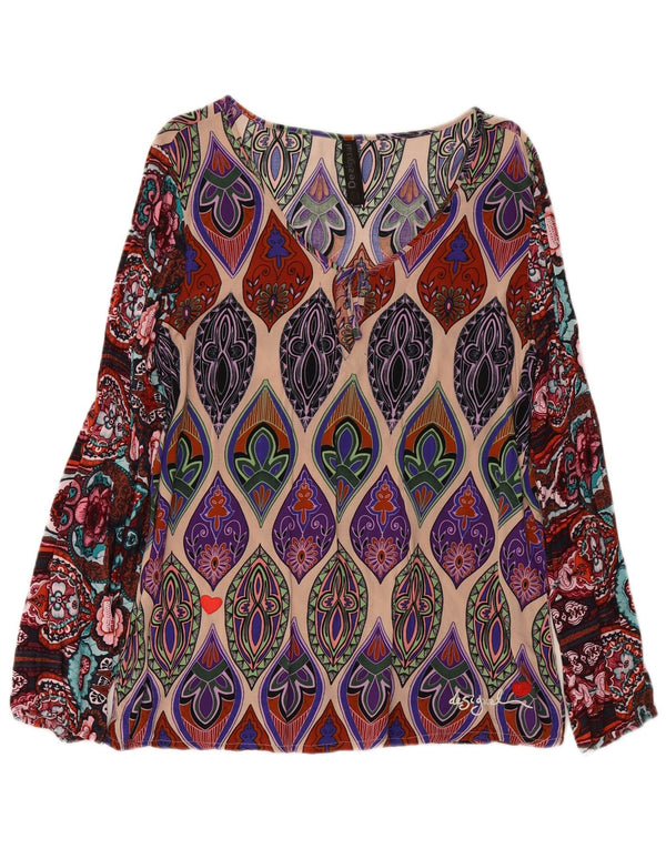 Blusa feminina de manga comprida DESIGUAL UK 18 XL Multicolor Paisley