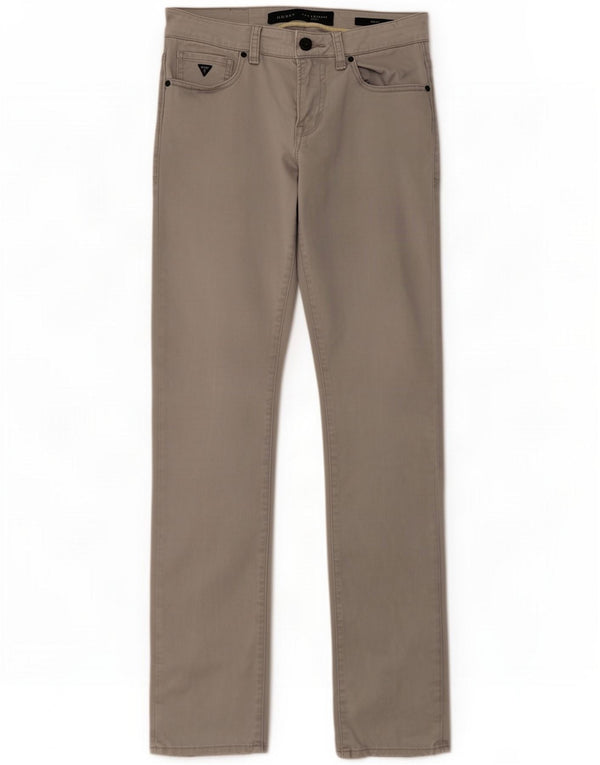 Guess Mens Skinny Casual Calças W30 L33 Algodão Cinza