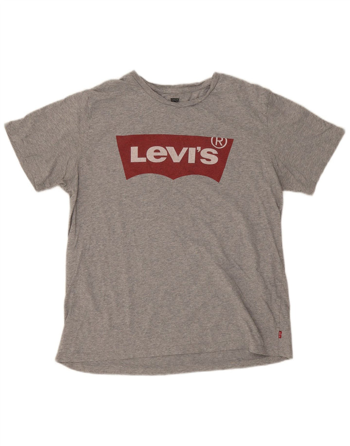 Camiseta feminina gráfica Levi's UK 16 grande cinza