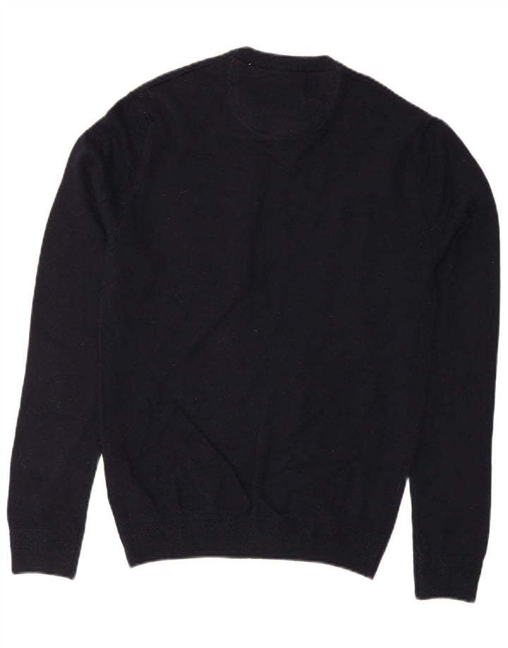 Suéter masculino JACK WILLS com gola redonda e algodão azul marinho pequeno