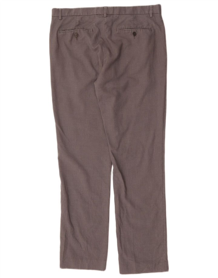 Calça chino reta masculina Calvin Klein W33 L32 poliéster cinza