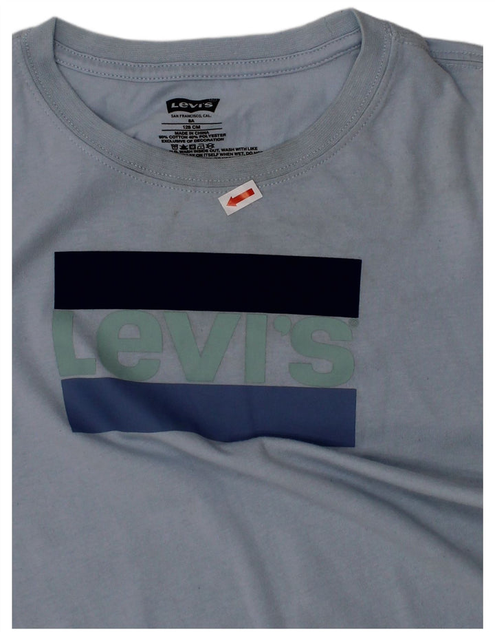 Camiseta gráfica LEVI'S Boys 7-8 anos algodão azul