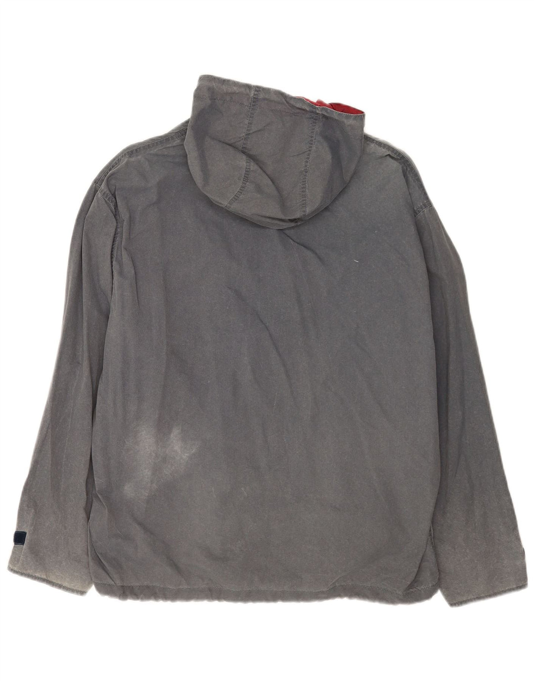 Jaqueta corta-vento masculina Think Pink com capuz UK 48 4XL poliéster cinza