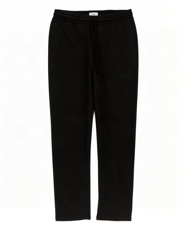 Calça de treino masculina Marks & Spencer de ajuste regular, algodão preto médio