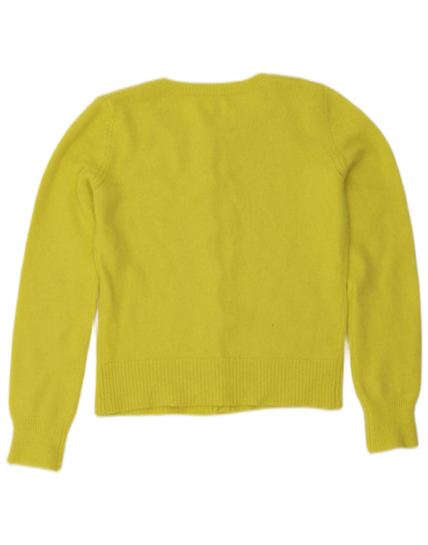 Suéter cardigã feminino Saint Tropez UK 12 poliamida amarela média