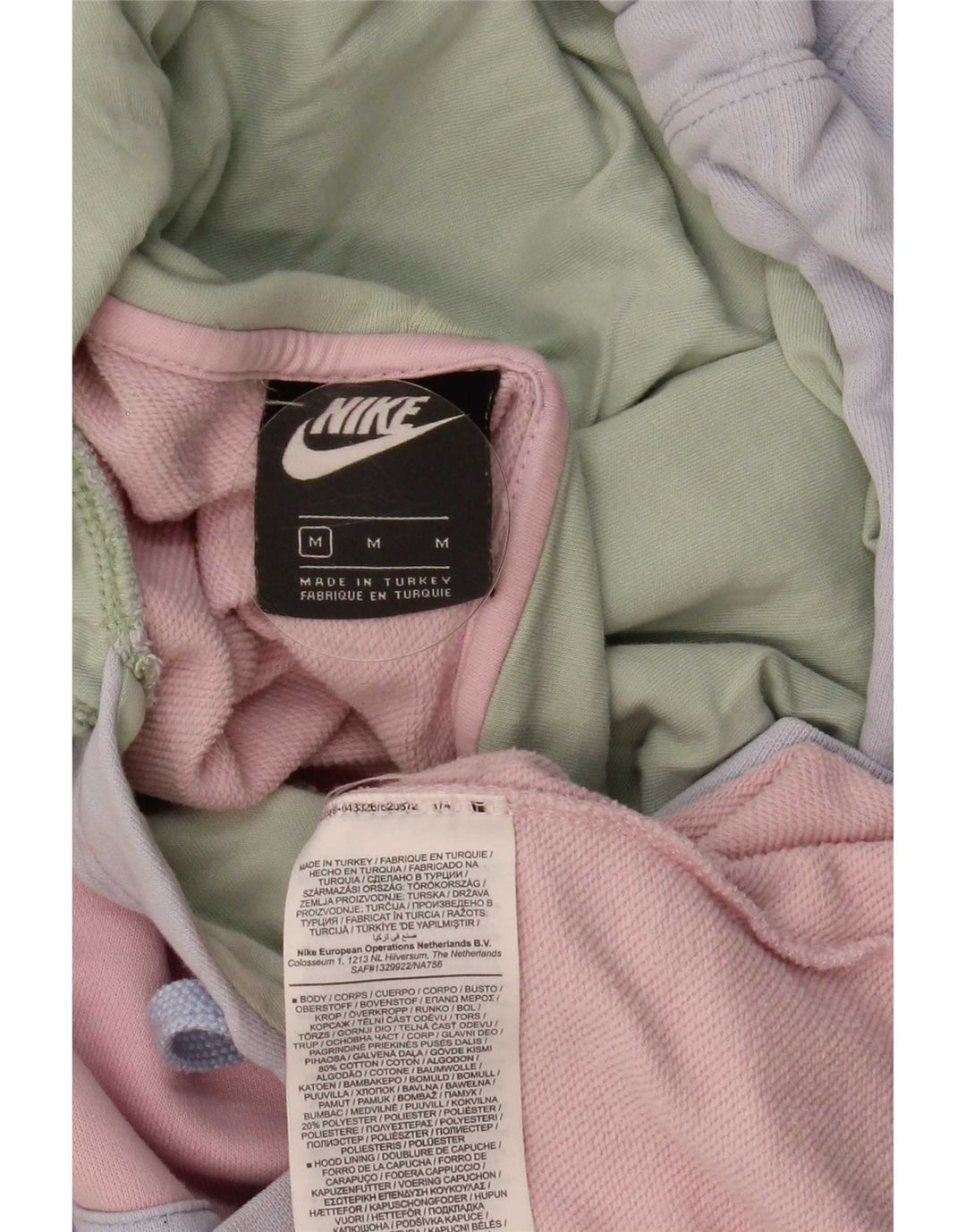 Nike Womens Oversized Hoodie Jumper UK 14 Médio Multicolorido Colourblock