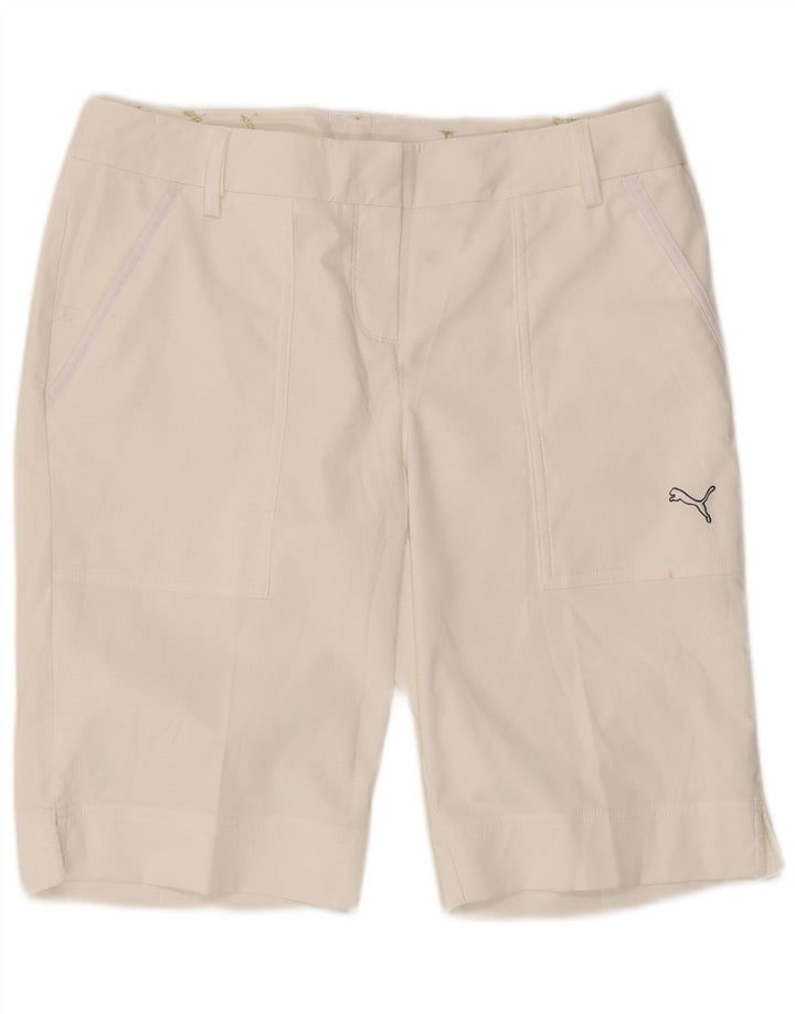 Shorts Chino Feminino Puma UK 12 Médio W34 Poliéster Branco