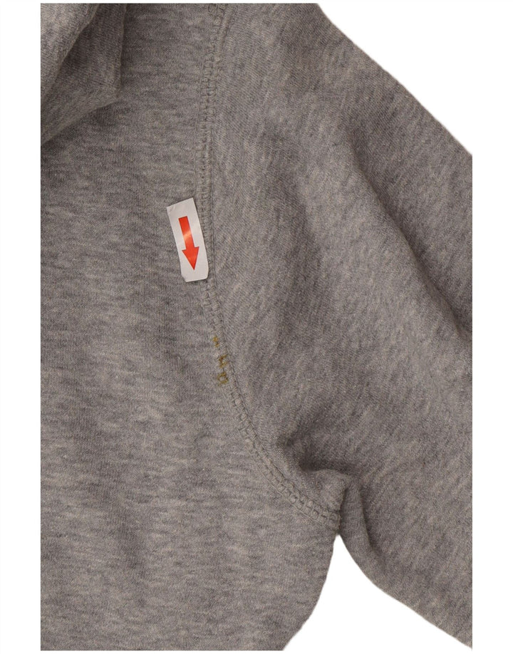 Jumper com capuz gráfico masculino Nike médio cinza algodão