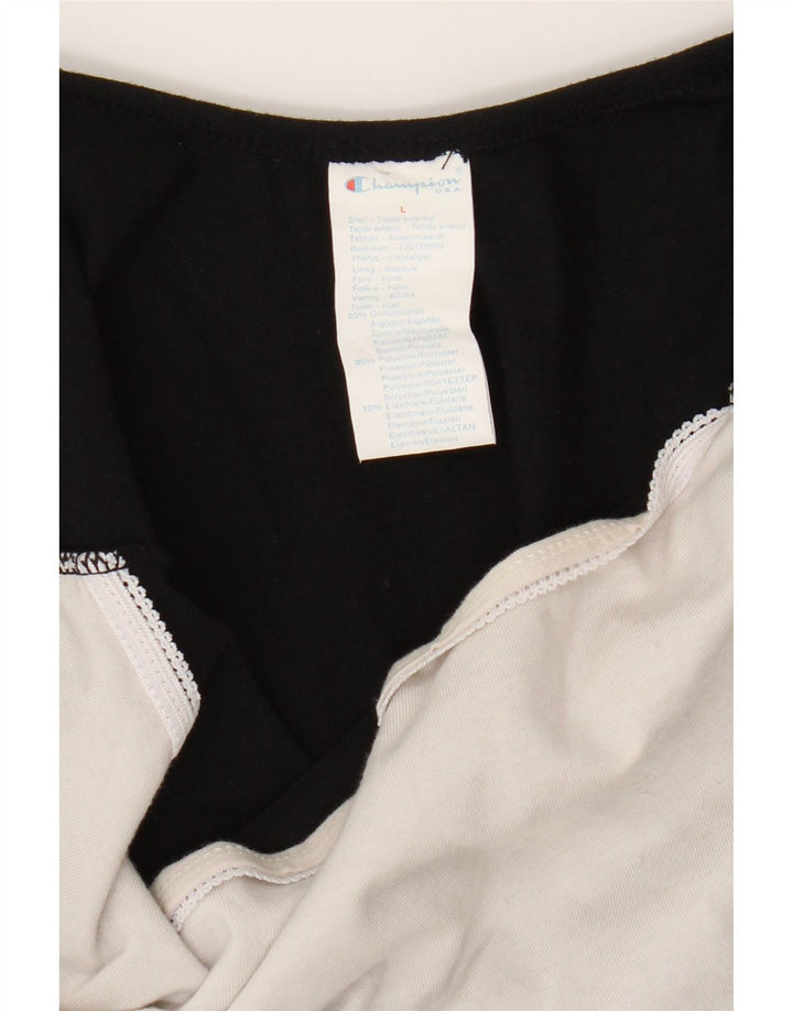 Body feminino Champion UK 14 grande algodão preto