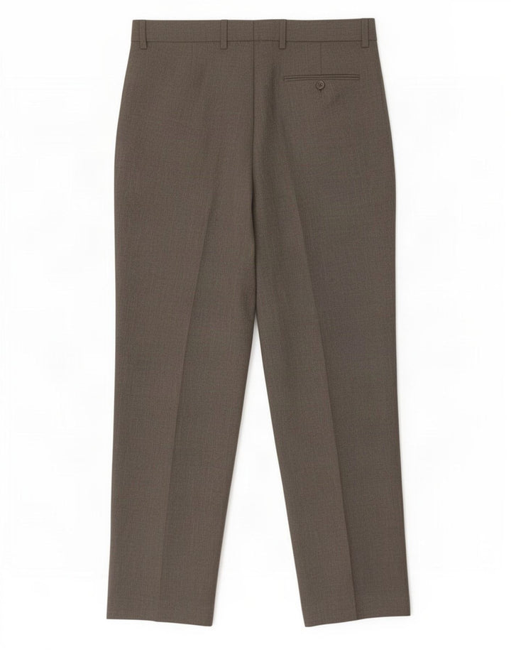 Calça masculina de ajuste regular Marks & Spencer W34 L33 cinza poliéster