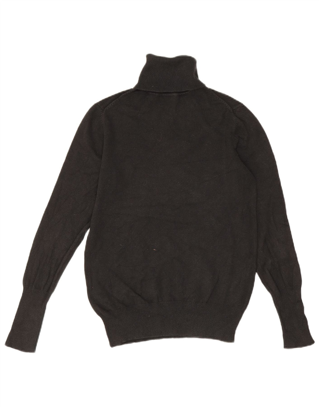 Zara Suéter feminino com gola redonda e gola alta Reino Unido 14 grande preto
