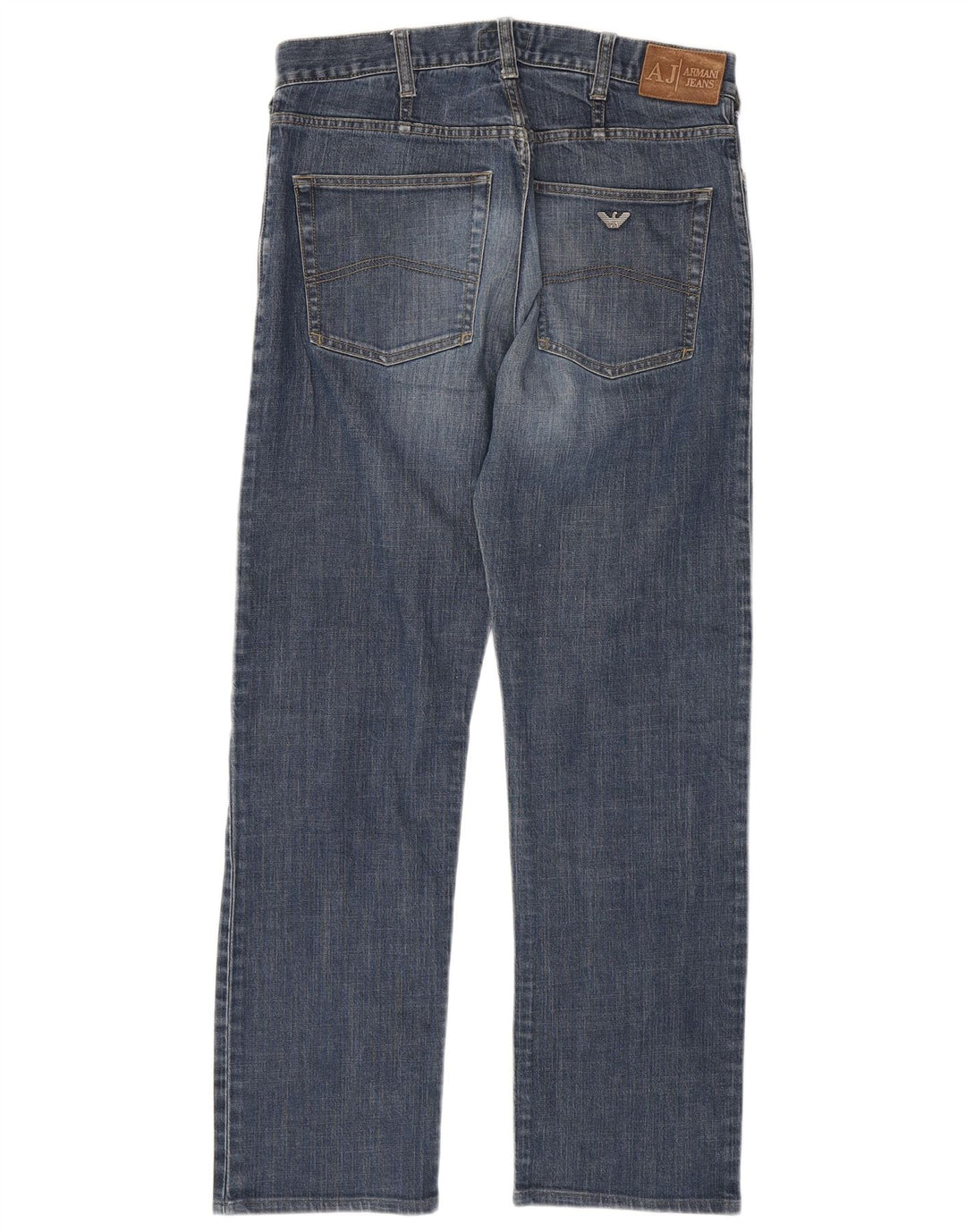 Calça jeans reta masculina Armani W32 L31 algodão azul